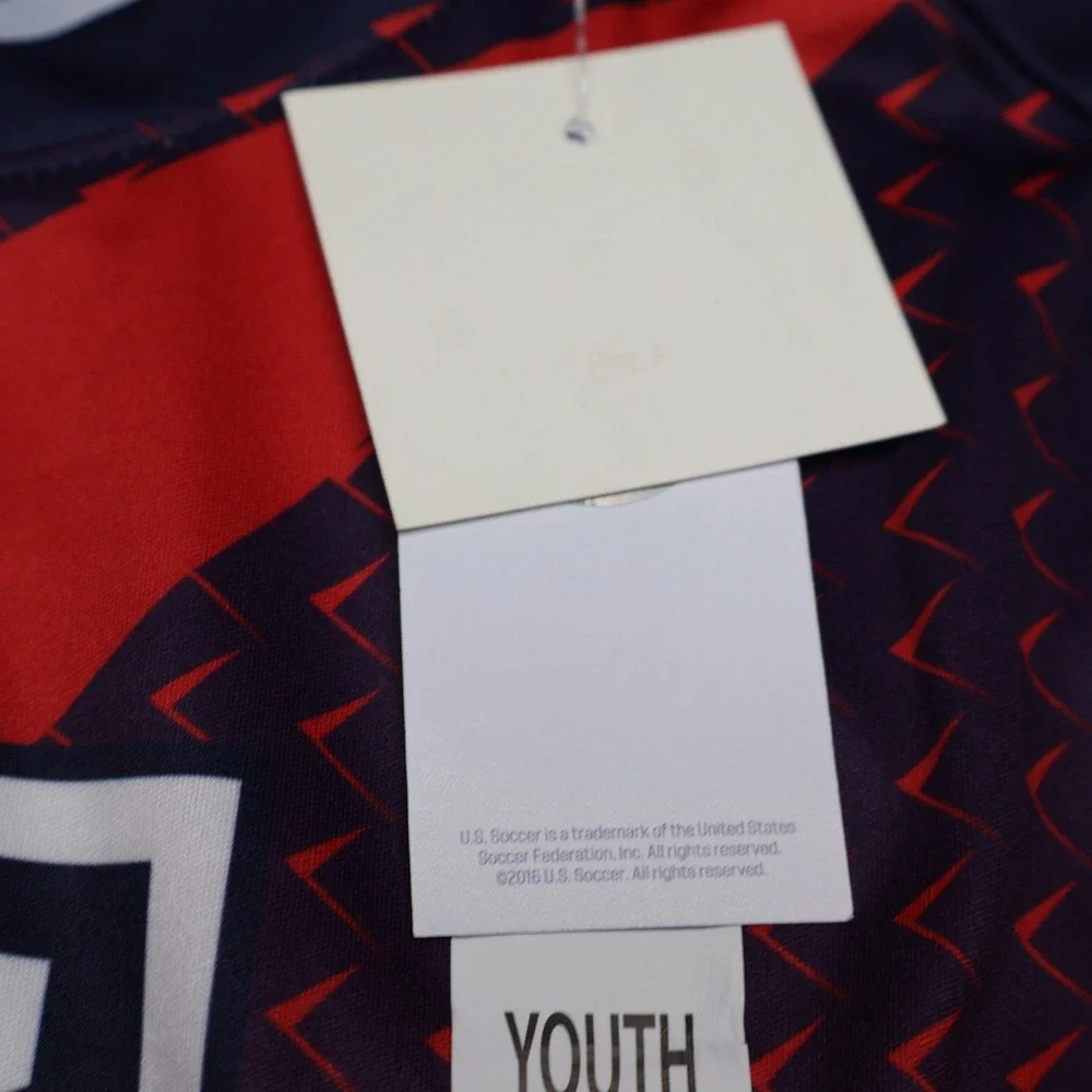 US Soccer Shirt Youth Large 12/14 Blue USA Team Football Jersey Athletic $20 NEW